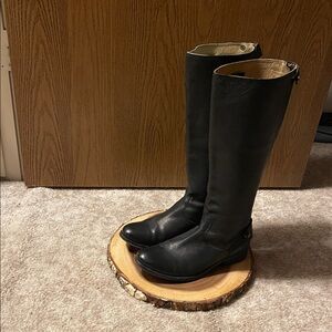 Frye Black Leather Riding Boots